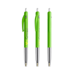 Stylo en plastique rétractable et ergonomique à encre bleue BIC® couleur vert pomme