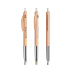 Stylo en plastique rétractable et ergonomique à encre bleue BIC® couleur orange pastel
