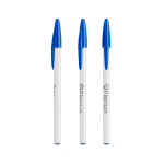 Stylo en plastique avec capuchon classique et encre noire Style BIC® couleur bleu