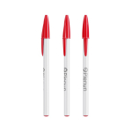 Stylo en plastique avec capuchon classique et encre noire Style BIC® couleur rouge