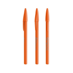 Stylo en plastique avec capuchon classique et encre noire Style BIC® couleur orange