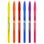 Stylo en plastique avec capuchon classique et encre noire Style BIC® vue arrière