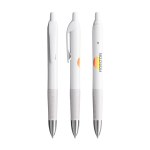 Stylo rétractable en plastique à encre bleue Intensity® Gel Clic BIC® couleur blanc