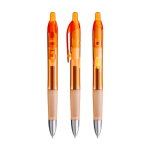 Stylo rétractable en plastique à encre bleue Intensity® Gel Clic BIC® couleur orange transparent
