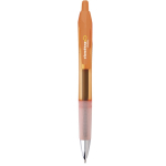 Stylo en plastique rétractable à encre noire Intensity® Gel Clic BIC® couleur orange transparent