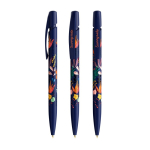 Stylo bille en plastique ergonomique et encre noire BIC® couleur bleu marine