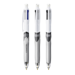 Stylo multifonction en plastique avec 3 encres et porte-mine BIC® couleur blanc/gris