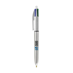 Stylo bille en plastique finition métallique, encre 4 couleurs BIC® vue principale