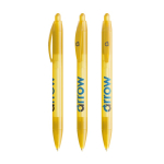 Stylo en plastique à corps large avec écriture bleue Wide Body BIC® couleur jaune transparent