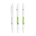 Stylo à bille à clic, corps large et encre noire Wide Body BIC® couleur blanc