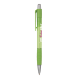 Stylo bille rétractable et translucide, encre bleue Striped Grip BIC® couleur vert lime