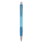 Stylo bille rétractable et translucide, encre bleue Striped Grip BIC® couleur cyan