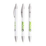 Stylo à bille en plastique recyclé à profil large et encre noire BIC® couleur argenté