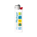 Briquet en plastique au design fin et flamme stable BIC® J23 couleur blanc