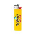 Briquet en plastique au design fin et flamme stable BIC® J23 couleur jaune