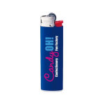 Briquet en plastique au design fin et flamme stable BIC® J23 couleur bleu marine
