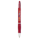 Stylo à bille au corps translucide et encre bleue Click BIC® couleur rouge