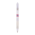 Stylo à bille au corps translucide et encre bleue Click BIC® couleur blanc