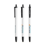 Stylo en plastique recyclé avec pointe tactile et encre noire BIC® couleur noir