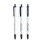Stylo en plastique recyclé avec pointe tactile et encre noire BIC®