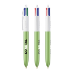 Stylo en plastique style givré avec encre 4 couleurs BIC® couleur vert pomme