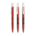 Stylo à bille avec clip robuste et encre noire Media Clic Glacé BIC® couleur rouge