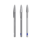 Stylo métallique mat rechargeable à encre bleue Cristal® ReNew BIC® couleur argenté brillant