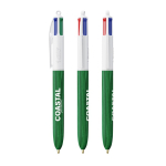 Stylo en plastique effet bois fabriqué dans l’UE avec 4 encres BIC® couleur vert