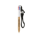 Stylo à bille en plastique effet bois à encre 4 couleurs BIC® vue principale