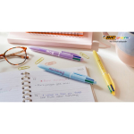 Stylo en plastique au fini pastel et encre 4 couleurs BIC®