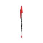 Stylo à bille en plastique transparent à encre rouge BIC® Cristal® vue principale