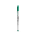 Stylo à bille en plastique transparent à encre verte BIC® Cristal® vue principale