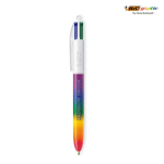 Stylo à bille en plastique style arc-en-ciel, encre 4 couleurs BIC®