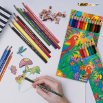 Set de coloriage recyclé certifié FSC® avec 6 crayons BIC®