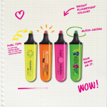 Surligneur fluorescent en plastique, encre d’origine naturelle BIC®