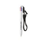 Stylo en plastique recyclé avec tour de cou et encre 4 couleurs BIC® vue principale