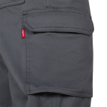 Pantalon multi-poches en sergé, taille élastique 190 g/m² Velilla couleur gris Huitième vue