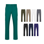 Pantalon multi-poches en sergé, taille élastique 190 g/m² Velilla diverses couleurs