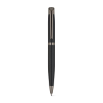 Set d’écriture stylo à bille et roller en aluminium mat, encre bleue couleur noir première vue