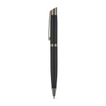 Set d’écriture stylo à bille et roller en aluminium mat, encre bleue couleur noir deuxième vue