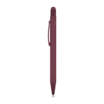 Stylo en aluminium recyclé avec pointe tactile, encre bleu couleur bordeaux deuxième vue