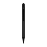 Stylo en aluminium recyclé avec pointe tactile, encre bleu couleur noir première vue