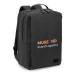 Sac à dos pour PC portable 17,3'' avec compartiments rembourrés 20 L couleur gris foncé image avec logo