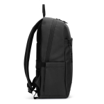 Sac à dos en similicuir pour PC 16”, fermetures éclair imperméables couleur noir troisième vue