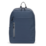 Sac à dos en similicuir pour PC 16”, fermetures éclair imperméables couleur bleu première vue