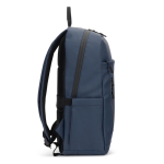 Sac à dos en similicuir pour PC 16”, fermetures éclair imperméables couleur bleu troisième vue