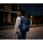 Sac à dos en similicuir pour PC 16”, fermetures éclair imperméables première vue