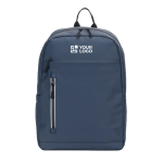 Sac à dos en similicuir pour PC 16”, fermetures éclair imperméables avec zone d'impression
