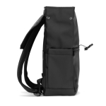 Sac à dos en cuir synthétique avec rabat, idéal pour PC portable 16” couleur noir cinquième vue