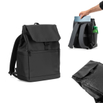 Sac à dos en cuir synthétique avec rabat, idéal pour PC portable 16” diverses couleurs